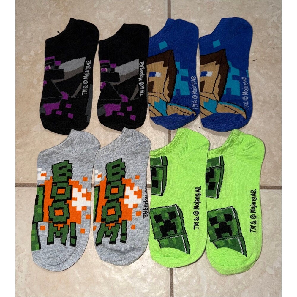 Minecraft Boy Socks - 4-Pack